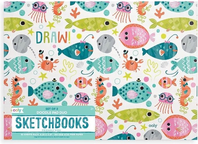 Ooly Doodle Pad Duo Schetsboekjes Vriendelijke Vis