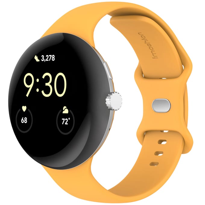 imoshion Siliconen⁺ bandje voor de Google Pixel Watch 5 / 4 / 3 (45 mm) - Maat L - Geel