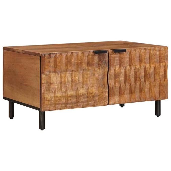 vidaXL - Salontafel - Bruin - 80 - x - 50 - x - 40 - cm - Massief - Mango - Hout