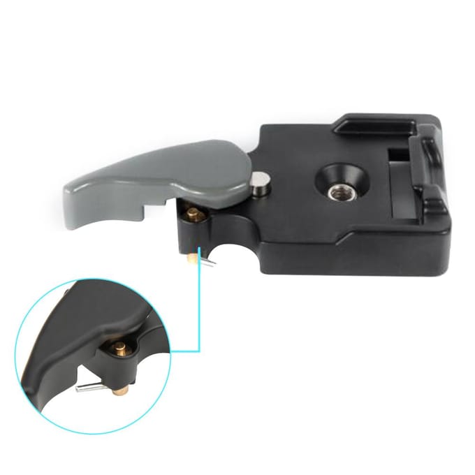 Kogelkop Snelkoppelingsplaat Klem Adapter Stabilisatorplaten voor Manfrotto 200PL-14 gray