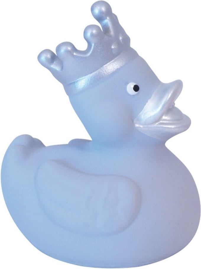 BAMBAM Rubberen Badeend - Blauw - Baby cadeau