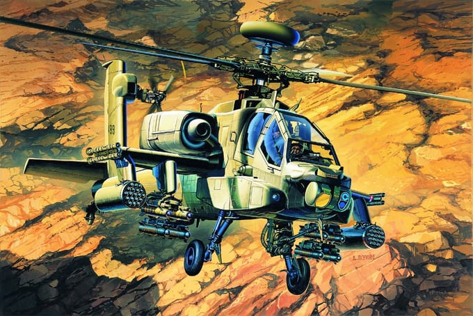 Academy Modelbouwpakket Vliegtuigen - 12262 Boeing AH-64A Apache - Amerikaanse Helikopter Plastic - 1:48 - Modelbouw