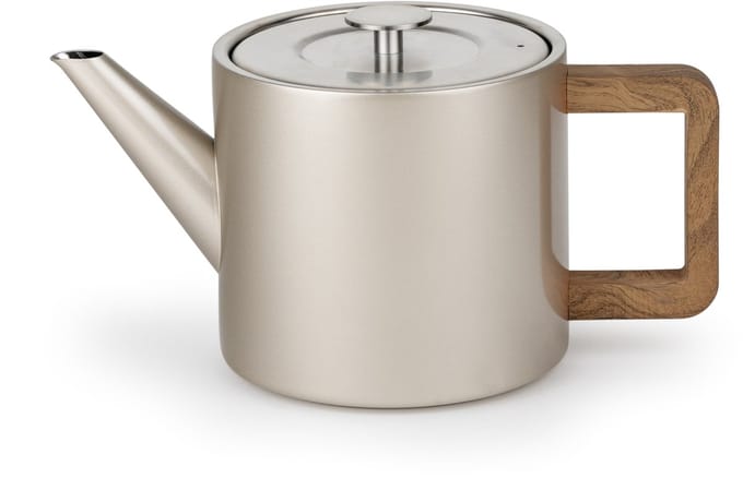 Bredemeijer - Theepot dubbelwandig Narvik - 1,1 liter - Champagne - Met theezeef