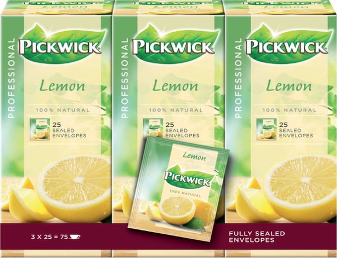 Thee pickwick fair trade lemon 25x1.5gr | 3 stuks