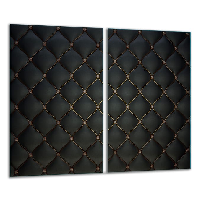 TMK ArtDeko - Snijplank - 2x 30x52 cm - Zwart - Gehard Glas