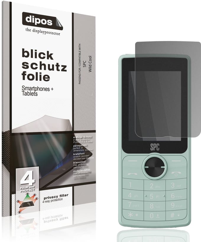 dipos – Matte Privacy Screenprotector geschikt voor SPC Wild Cool | Anti-Spy Beschermfolie