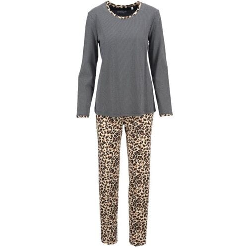 Katoenen dames pyjama zwart Ringella - Zwart - Maat - 44