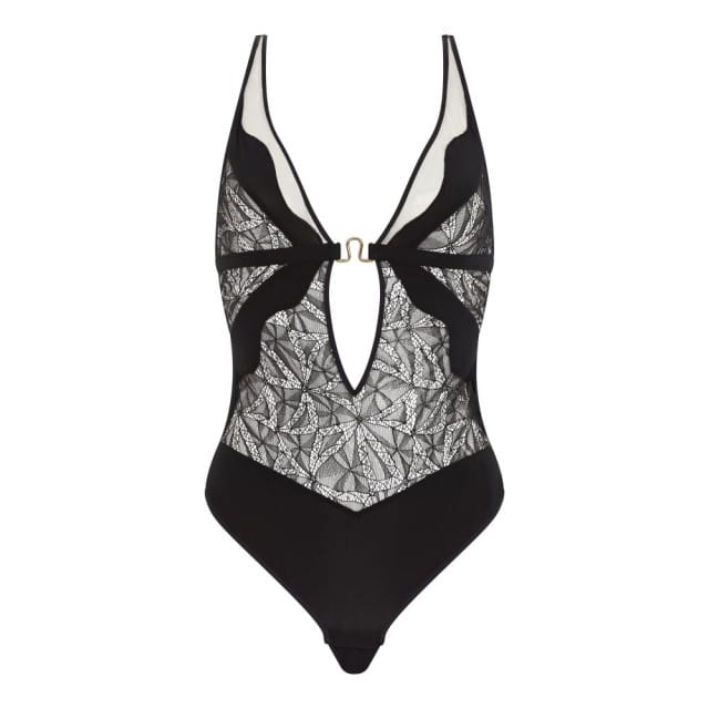 Chantelle Spark Body string en dentelle Zwart S