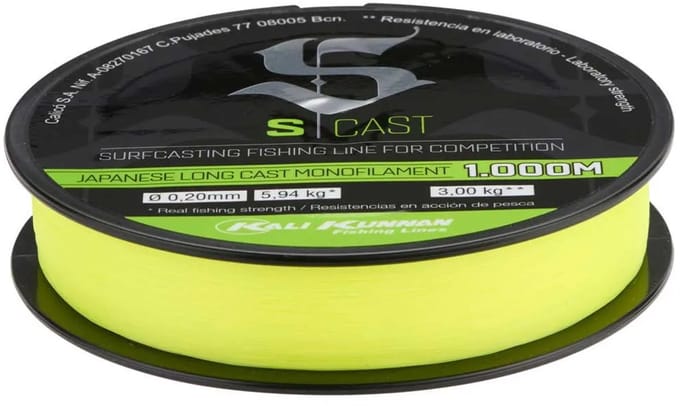Kali Kunnan S Cast Monofilament 1000 M Geel 0.200 mm