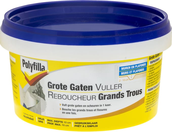 Polyfilla - Grote Gatenvuller - Grijs - 500 G