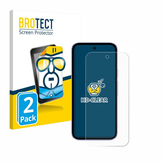 BROTECT - Screenprotector voor Google Pixel 9a - Folie Beschermfolie transparant 2 Stuks