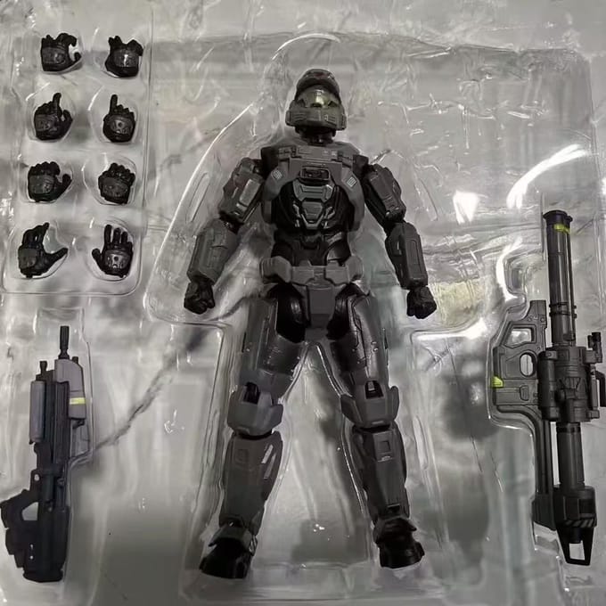 Geleedbare Master Chief PVC Actiefiguur Verzamelmodel Speelgoed 18cm with box