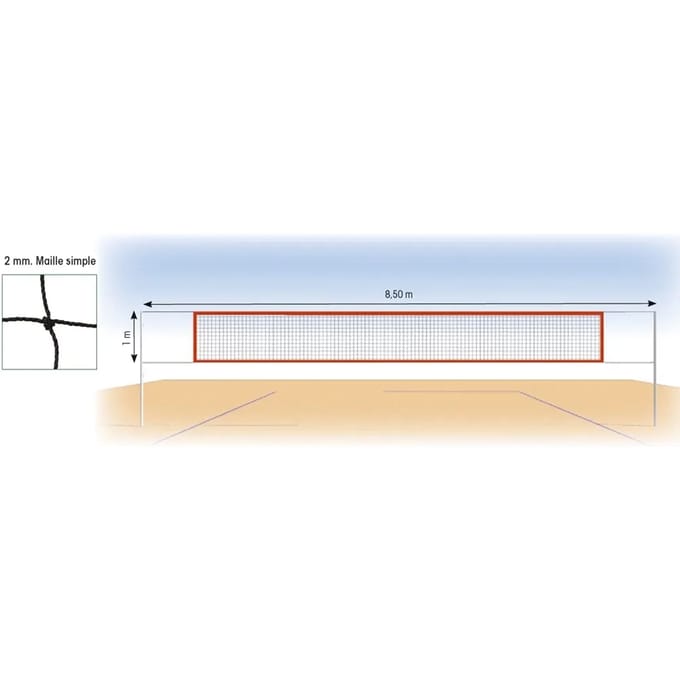Beachvolleybalnet 2 mm polyamide Tremblay