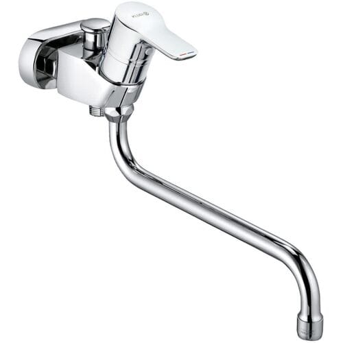 KLUDI PURE eengreeps bad- en douchemengkraan, draaibare uitloop 250mm, chroom, 375910565