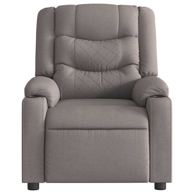 vidaXL - Fauteuil - verstelbaar - stof - taupe