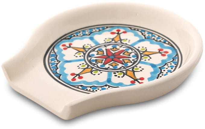 Dishes & Deco Lepelhouder - Mehari 12,5 x 12 cm - Handbeschilderd Keramiek