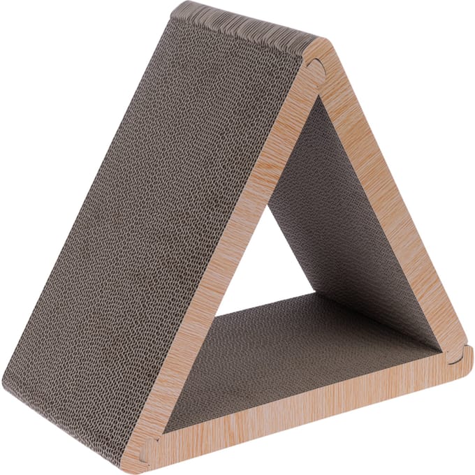 TIAKI krabmeubel driehoek van golfkarton 45x22,5x40,5cm kat