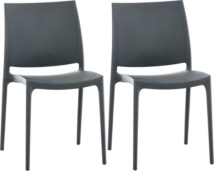 CLP Maya Set van 2 Stoelen donkergrijs
