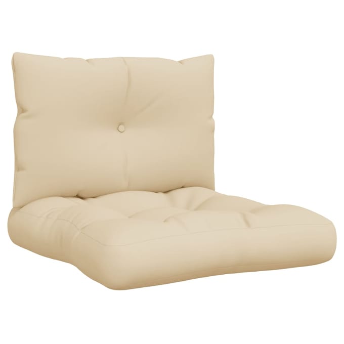 vidaXL - Palletkussens - 2 - st - stof - beige