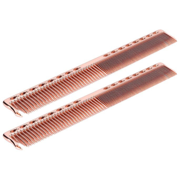 2 stuks Professionele Roestvrij Staal Kapselkam Salon Kapperskam Stylingtool rosé gouden kleur