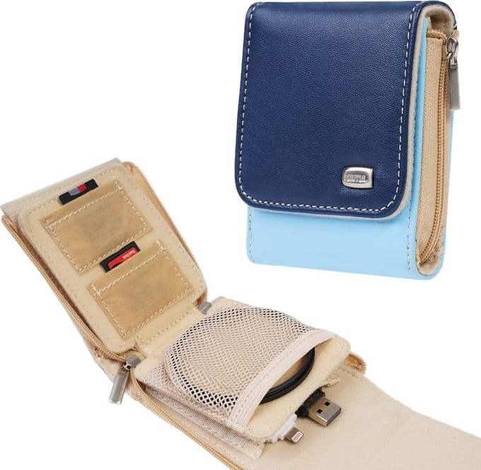 Geheugenkaarthoesje Blauw voor geheugenkaarten + accessoires