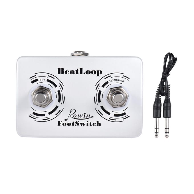 Rowin BeatLoop dubbele voetschakelaar Voetschakelaarpedaal voor Rowin BEAT LOOP opname-effectpedaal met white
