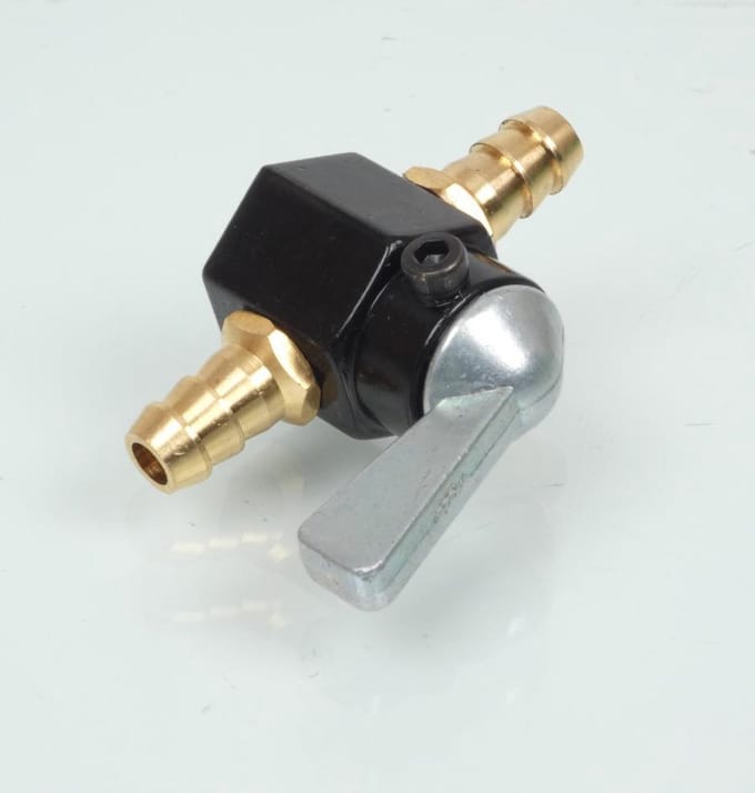 benzinekraan op slang Ø7mm metaal 2 posities rms voor motor scooter nieuw