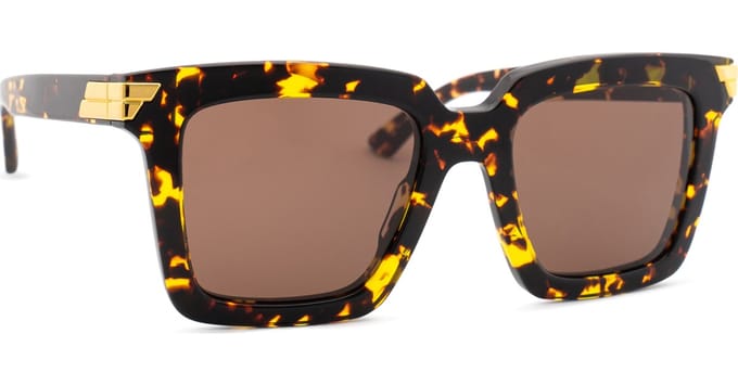 Bottega Veneta Square Dames Havana Bruin BV1005S