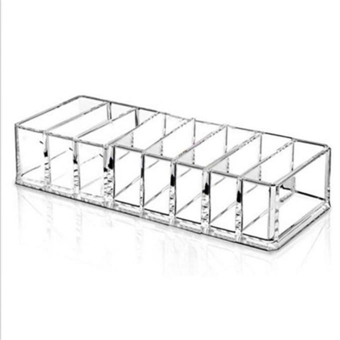 Plastic Washable Transparent Toiletry Rack Cosmetic Shelf Holder in Home Store white