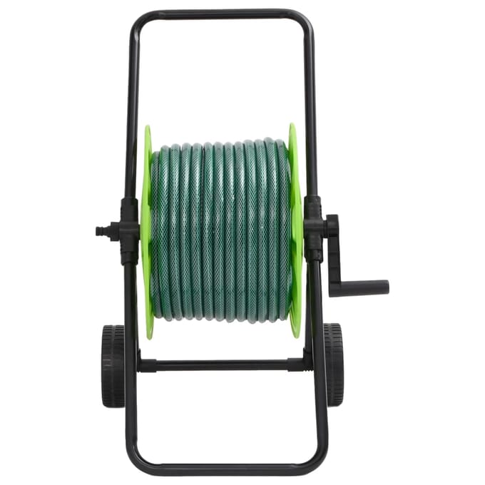 vidaXL - Slanghaspelkar - met - 30 - m - slang - PVC - groen