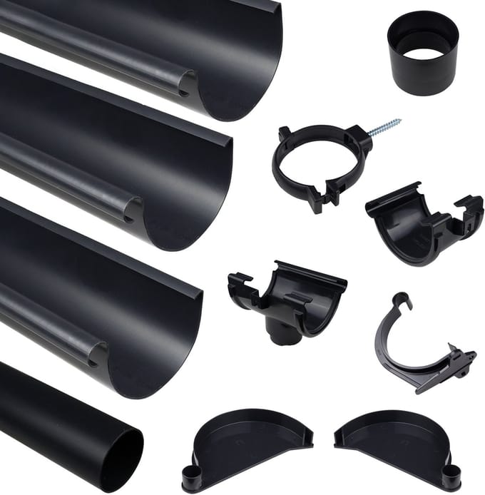 PVC Dakgoot 5.10 meter | Complete set