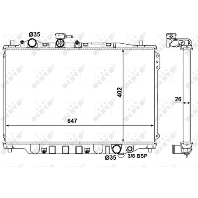 Radiator, motorkoeling NRF 506518