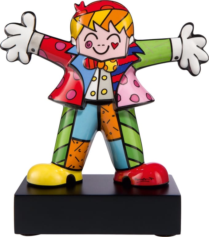 Goebel - Romero Britto | Decoratief beeld / figuur Hug Too 15 | Porselein - Pop Art - 15cm