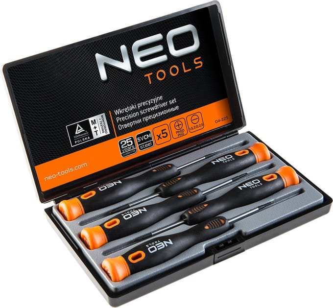 NEO precisieschroevendraaierset 5 dlg plat en ph