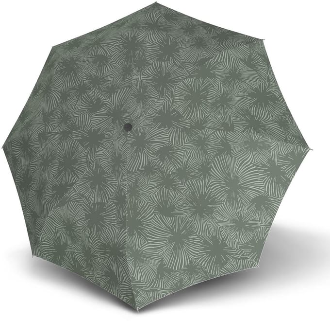 Knirps paraplu T.200 Medium Duomatic Doodle Agave groengrijs
