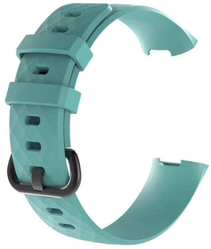 New Age Devi - Bandje geschikt voor Fitbit charge 3 sport wafel band - groen - ML