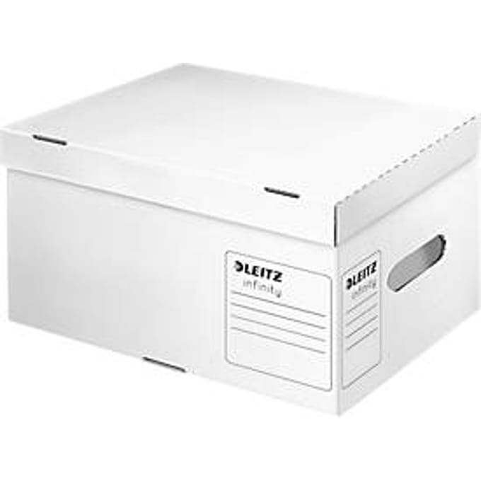 Opbergdozen Infinity - 6105 - karton - S formaat - B 355 x D 255 x H 190 mm - wit - 10 stuks
