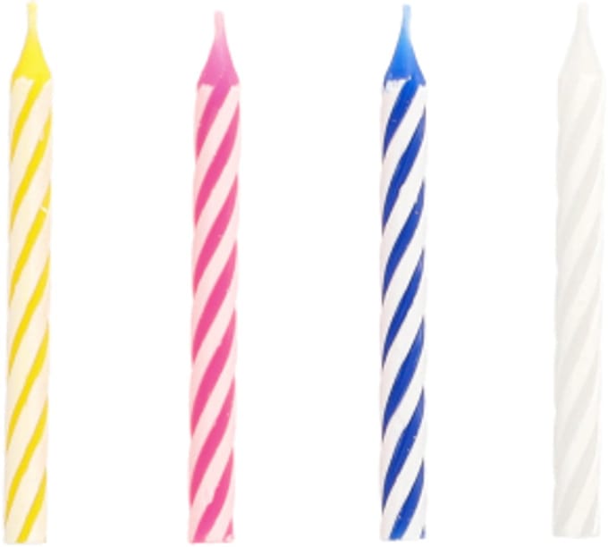 12x 144 Verjaardagskaarsjes 6 cm assorti kleuren