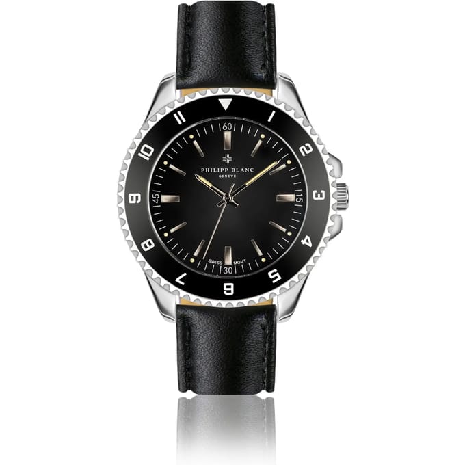 Lederen horloge Philipp Blanc Avenches