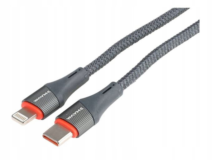 WAYME USB-C Laadkabel 100cm Gevlochten Zwart - 63043