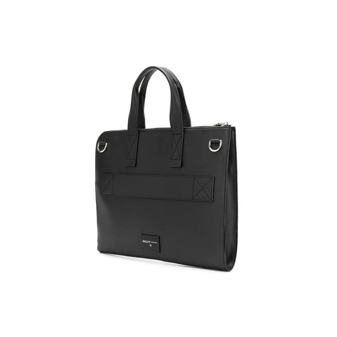 Bally Henri Sac Bandoulière Épaule Patchwork Cuir Rayures Rouge et Blanc Sacs Homme Noir 6231775 Basic Set (Bag+Dust Bag)