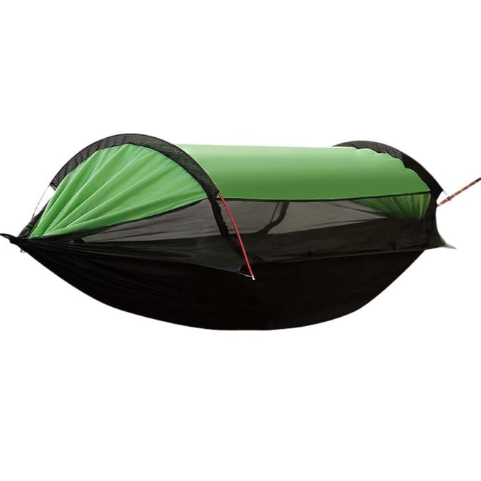Push-pull Anti-rollover hangmat met klamboe Buiten Dubbele Campingschommel Binnen Hangstoel voor kinderen Hammock + storage bag