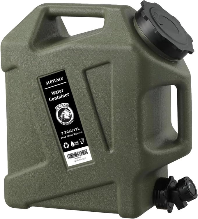 Watercontainer 12 Liter Draagbaar - BPA-vrij voor Camping en Noodvoorraad