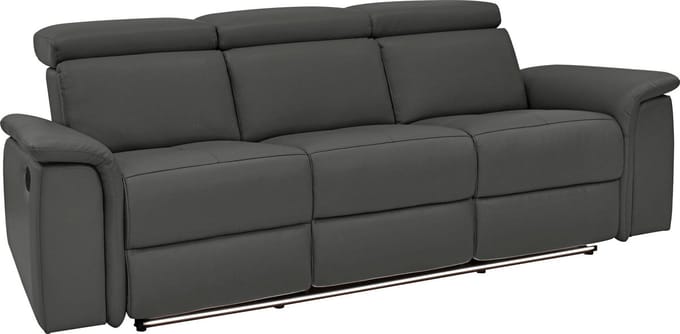 Pareli-Sofa 3-zits - Elektrisch - Zwart PU