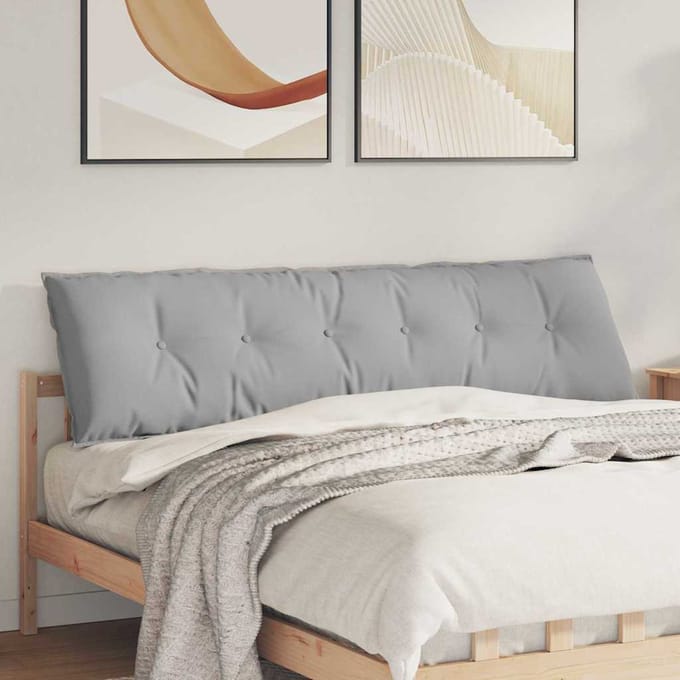 vidaXL - Rugkussen - Wolkgrijs - 180 - x - 50 - x - 19 - cm - Stof