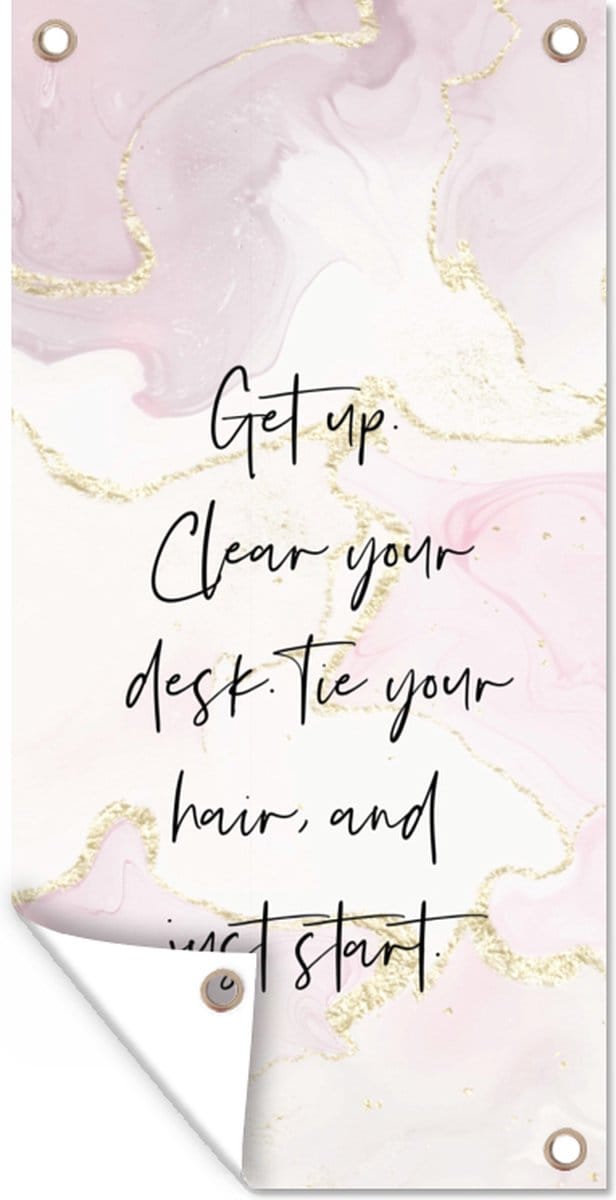 Tuinposter Quotes - Studenten - Studeren - Motivatie - Leren - 30x60 cm - Tuindoek