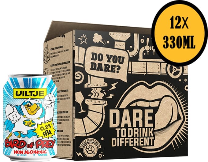 Uiltje Bird of Prey - Laag Alcoholische IPA 0,2% - 12-pack Blikken 33cl