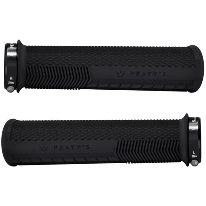 Peaty´s Monarch Knurl Thin Handvatten Zwart 138 mm