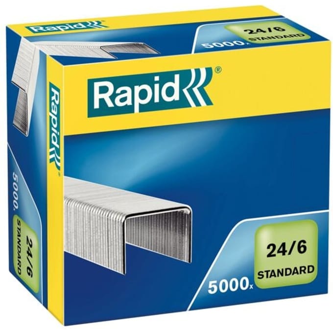 Rapid Nietjes 24/6 Gegalvaniseerd - Doos van 5.000 Nietjes