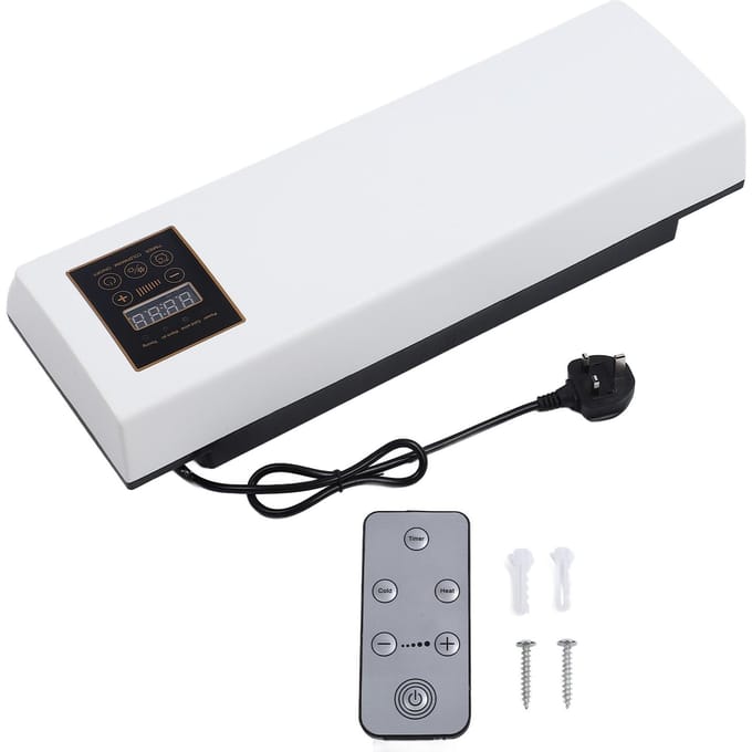 Climatiseur mural, refroidissement, chauffage, télécommande, fonctionnement silencieux, mini ventilateur pour maison, camping-car white